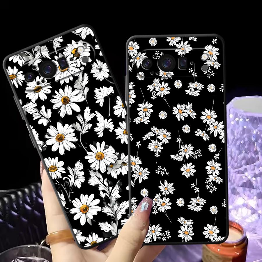 Google Pixel 9 - Монохромный чехол для телефона Daisy Funda