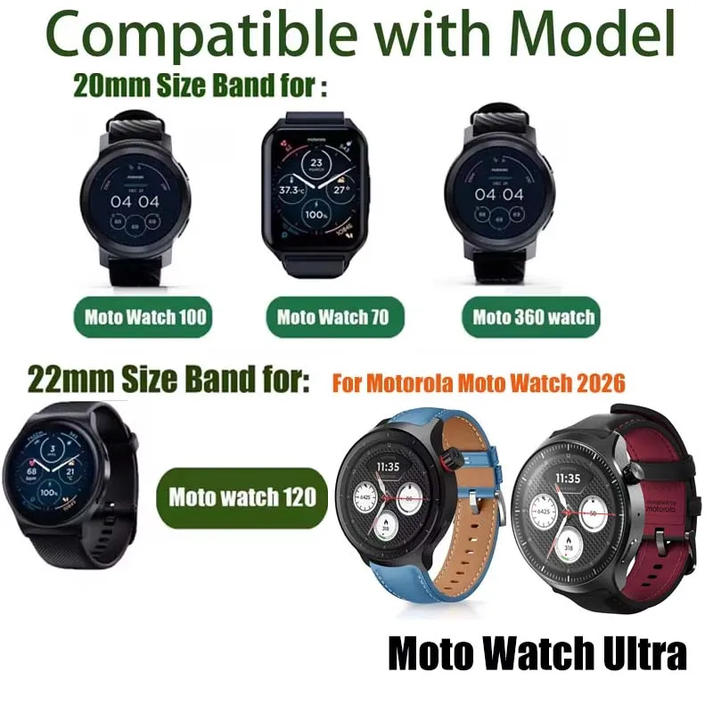 20 мм, 22 мм, магнитный силико – обзор и цена Motorola Smartwatch Accessories