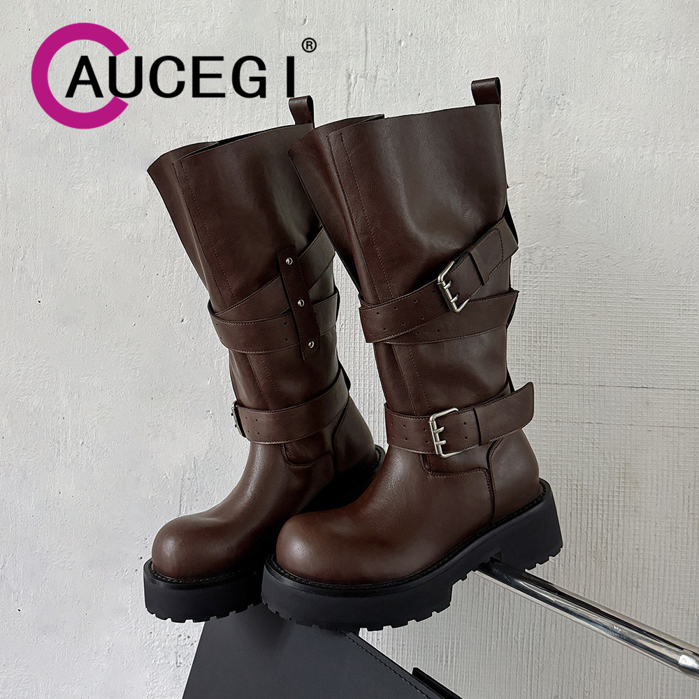 Aucegi/женские сапоги до колен – обзор и цена Leather Classic Strap