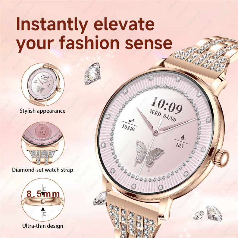 Новые модные женские умные час – обзор и цена Smartwatch Custom