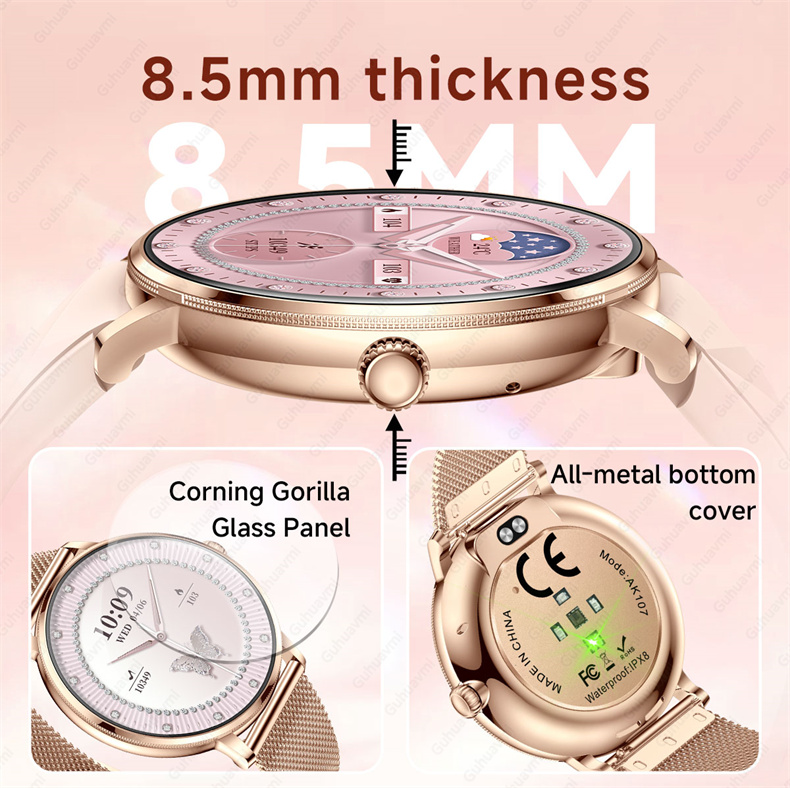 Новые модные женские умные час – обзор и цена Smartwatch Custom