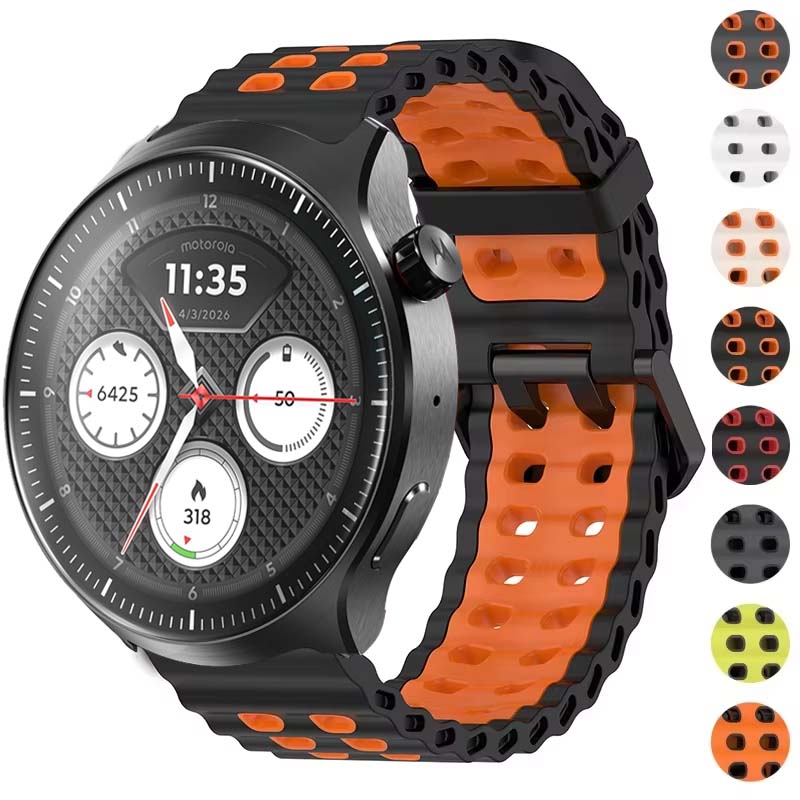 22-миллиметровый дышащий двухц – обзор и цена Motorola Smartwatch Accessories